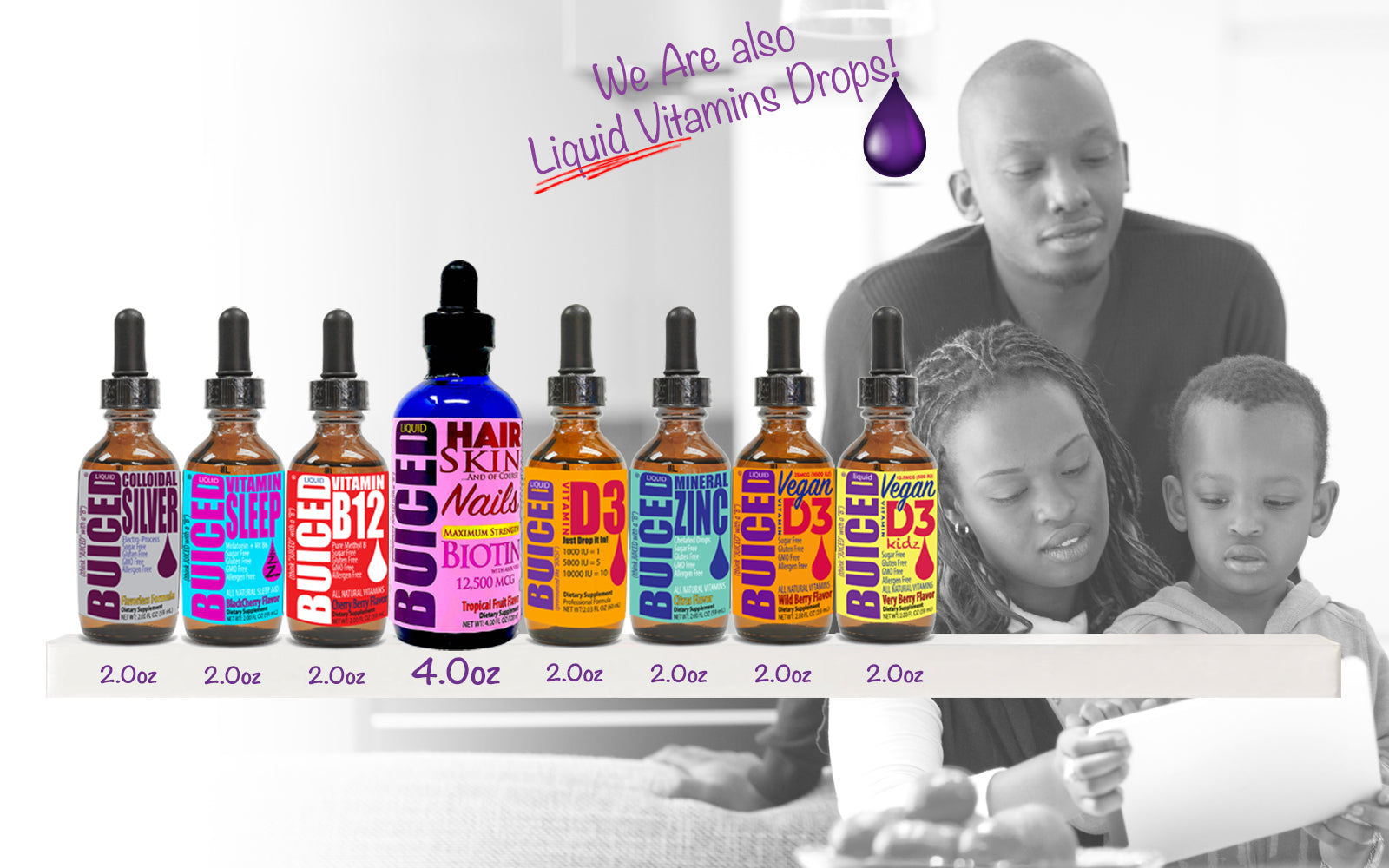 Just Drop It In! Try our BUICED Liquid Drops!