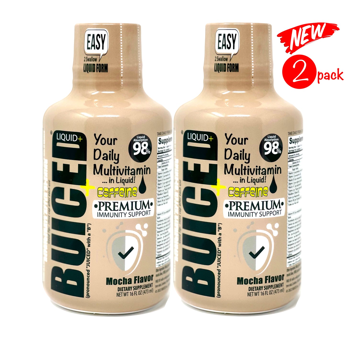 GRATITUDE OFFERING! Enjoy (2) Bottles of our 16oz Versions of either the Citrus, Fruit Punch, or Mocha. As always, a Daily capful delivers 100% of the Daily Value of the entire spectrum of vitamins from A, dispensing cap (included). Take it directly as a shot or "boost" your favorite juice or beverage. Order will be Fulfilled based on Availability. This could result in (2) bottles of the same flavor.