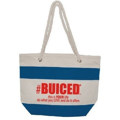BUICED Beach Bag - Blue/Red - Buiced Liquid Multivitamin | Gluten Free Vitamins | GMO Free Vitamins | Made in USA Vitamins | Best Multivitamin