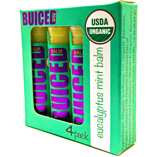 USDA Certified Organic - Eucalyptus Mint 4pack - Buiced Liquid Multivitamin | Gluten Free Vitamins | GMO Free Vitamins | Made in USA Vitamins | Best Multivitamin