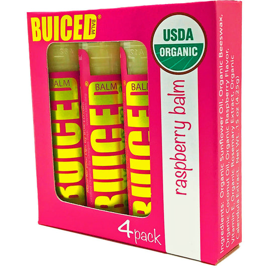 USDA Certified Organic - Raspberry 4pack - Buiced Liquid Multivitamin | Gluten Free Vitamins | GMO Free Vitamins | Made in USA Vitamins | Best Multivitamin