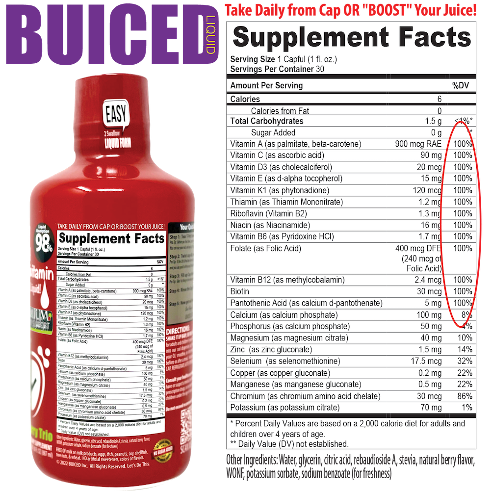 SALE! Only $20 - Berry Trio Formula - Buiced Liquid Multivitamin | Gluten Free Vitamins | GMO Free Vitamins | Made in USA Vitamins | Best Multivitamin  Edit alt text