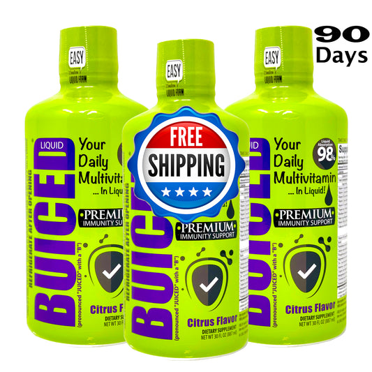 90 Day Supply | Original Citrus Flavor - Buiced Liquid Multivitamin | Gluten Free Vitamins | GMO Free Vitamins | Made in USA Vitamins | Best Multivitamin