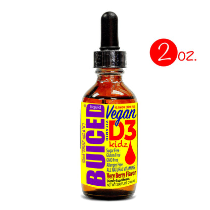 Vitamin D3 Kids Liquid Drops - 1 Bottle | Vegan Vitamin D3 | Sugar Free Formula | GMO Free | Gluten Free | Allergen Free