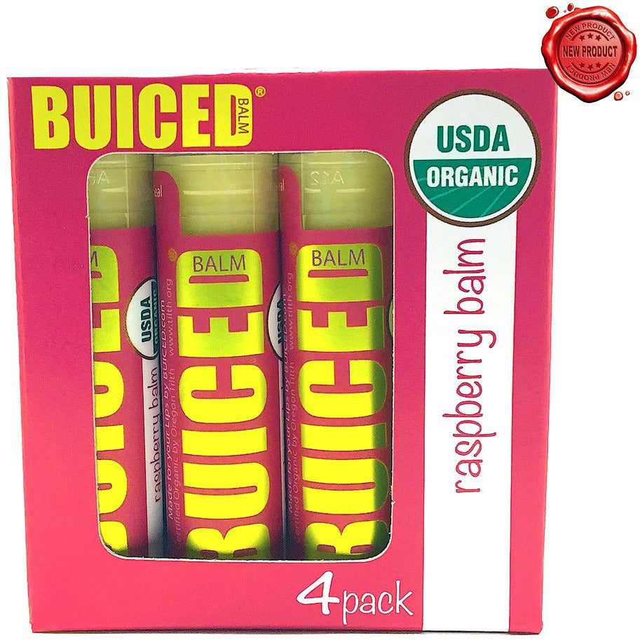USDA Certified Organic - Raspberry 4pack - Buiced Liquid Multivitamin | Gluten Free Vitamins | GMO Free Vitamins | Made in USA Vitamins | Best Multivitamin 