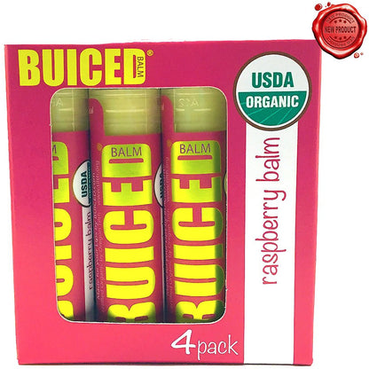 USDA Certified Organic - Raspberry 4pack - Buiced Liquid Multivitamin | Gluten Free Vitamins | GMO Free Vitamins | Made in USA Vitamins | Best Multivitamin 