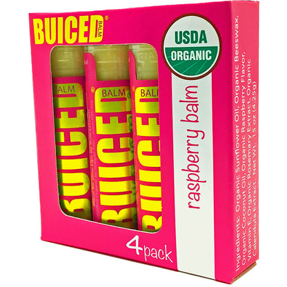 USDA Certified Organic - Raspberry 4pack - Buiced Liquid Multivitamin | Gluten Free Vitamins | GMO Free Vitamins | Made in USA Vitamins | Best Multivitamin 