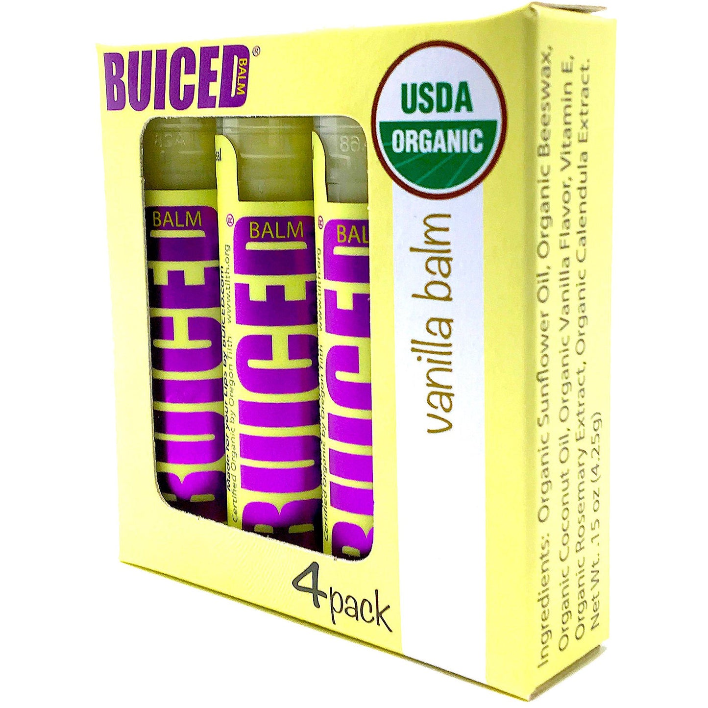 USDA Certified Organic - Vanilla 4pack - Buiced Liquid Multivitamin | Gluten Free Vitamins | GMO Free Vitamins | Made in USA Vitamins | Best Multivitamin 